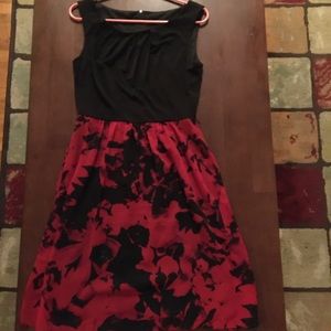 Red and Black Dress